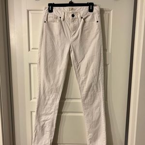 J Crew White Corduroy size 27